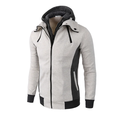 2024 New Autumn Men Sweatshirts Long Sleeve Jacket Hoodie Zipper Closure Jacket Male Hoodies Sweatshirt Slim Fit Male Clothing