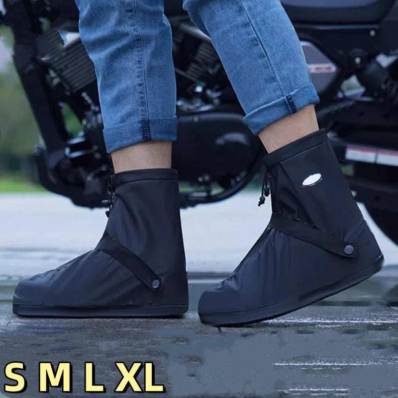 Waterproof Rain Boot Covers Reusable Non-Slip Cycling Hiking Shoe Protectors Rain Snow Wet Sand Overshoes Pants Protectors