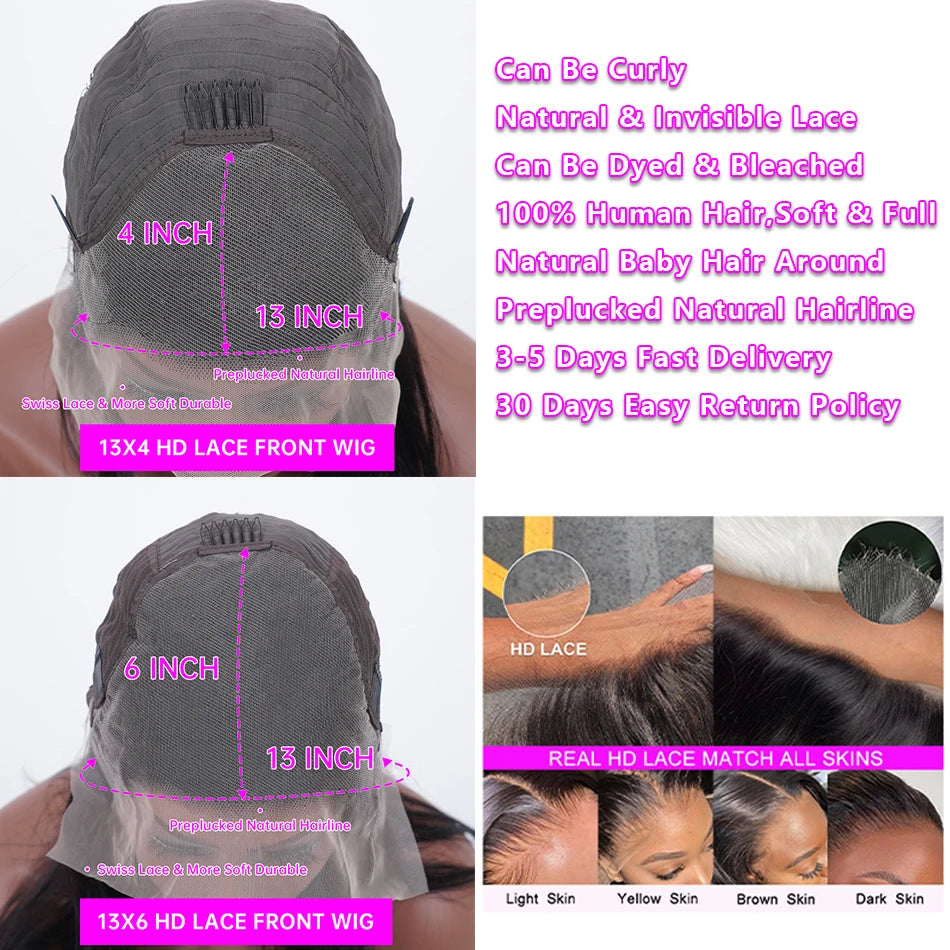 30 40 Inch 13x6 Hd Curly Lace Front Human Hair Wigs Brazilian For Black Women Preplucked 13x4 Deep Wave Frontal Wig Wet And Wavy