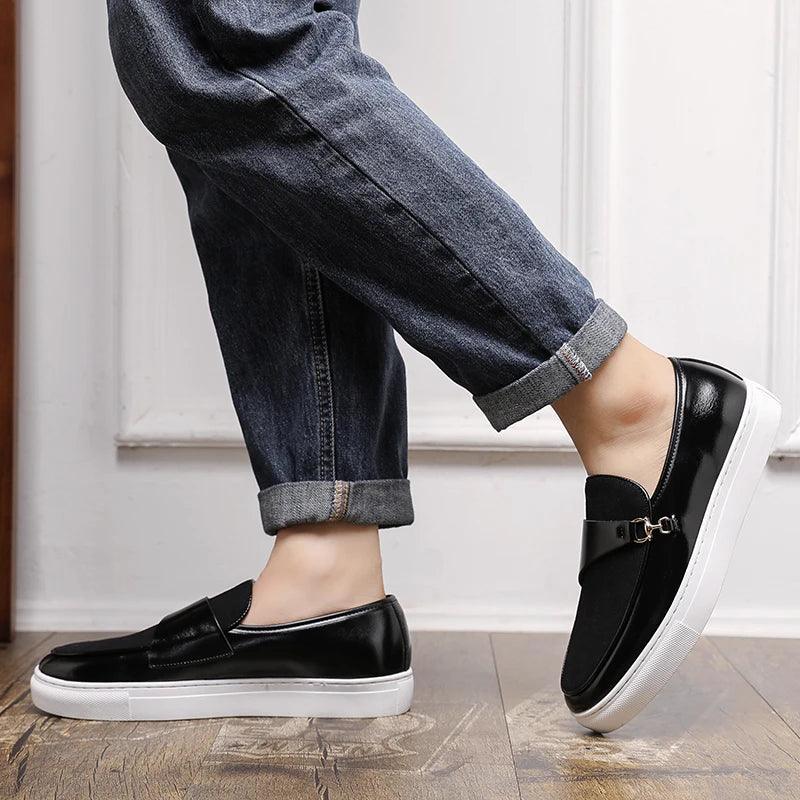 Breathable Leather Casual Shoes Luxury Brand Male Flats Classic Men's Comfortable Loafers Hot Selling Men's Park Walking Shoes