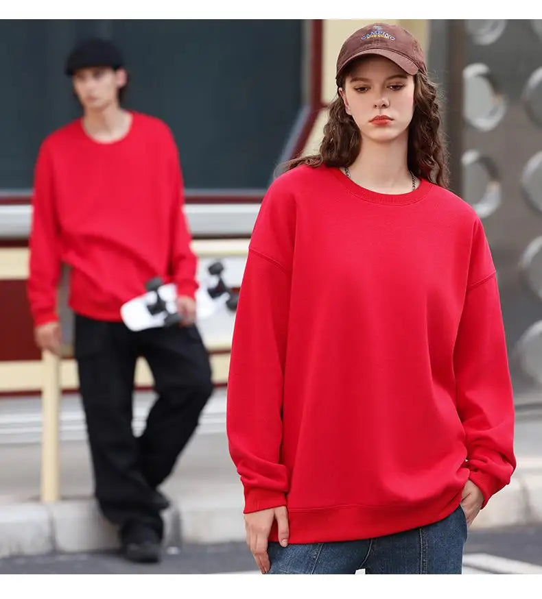 Customizable Thick Sweatshirt for Man Women Plain Hoodie Sweater Autumn Winter Fleece Sweatshirts Logo Original Design