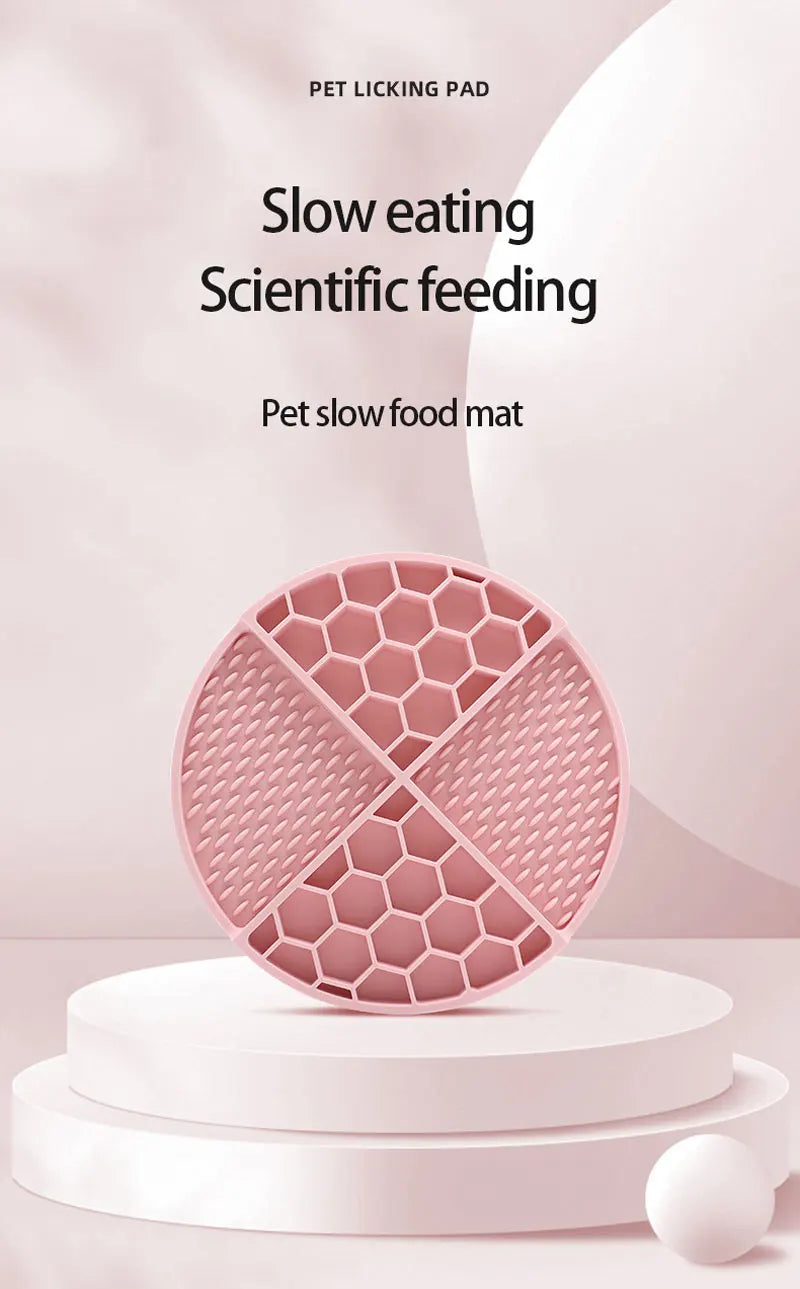 Pet Supplies Silicone Licking Mat Cat Slow Feeder With Suction Cup Slow Feeding Pad Dog Licking Pad Anxiety-relieving Utensils