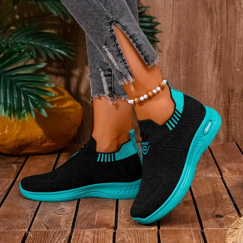 Ladies Shoes 2025 Fashion Slip-on Women's Vulcanize Shoes New Color Matching Breathable Hot Sale Light Comfortable Casual Shoes