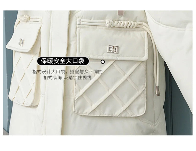 New Winter Women Jacket Coats Long Parkas Female Down Cotton Hooded Overcoat Thick Warm Jackets Windproof Female Outerwear
