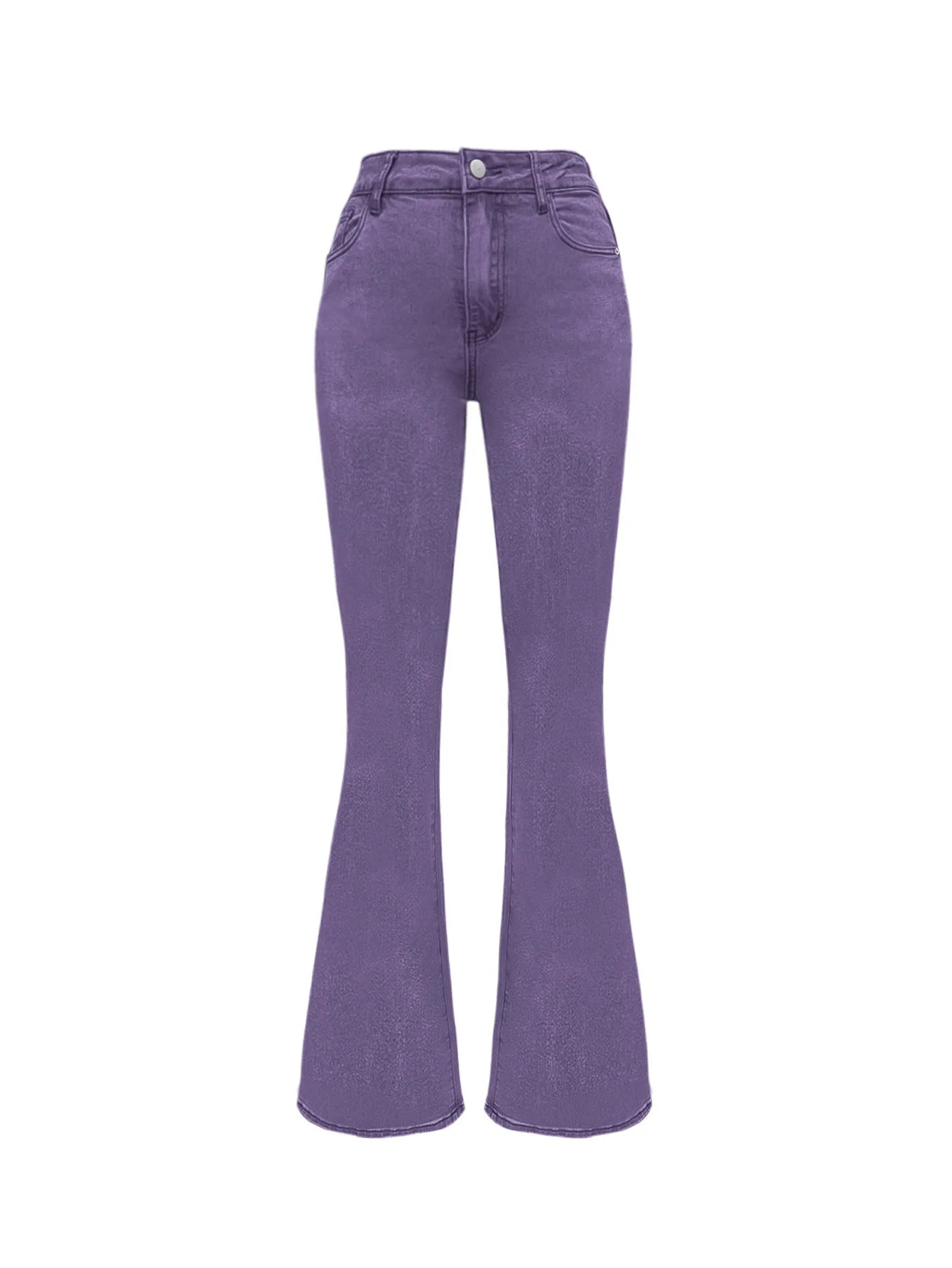 Men Jeans Boot Cut Solid Jean Wide Leg Denim Pant Distressed Washed Full Ankle Length Pockets Zipper Fly High Waist Basics