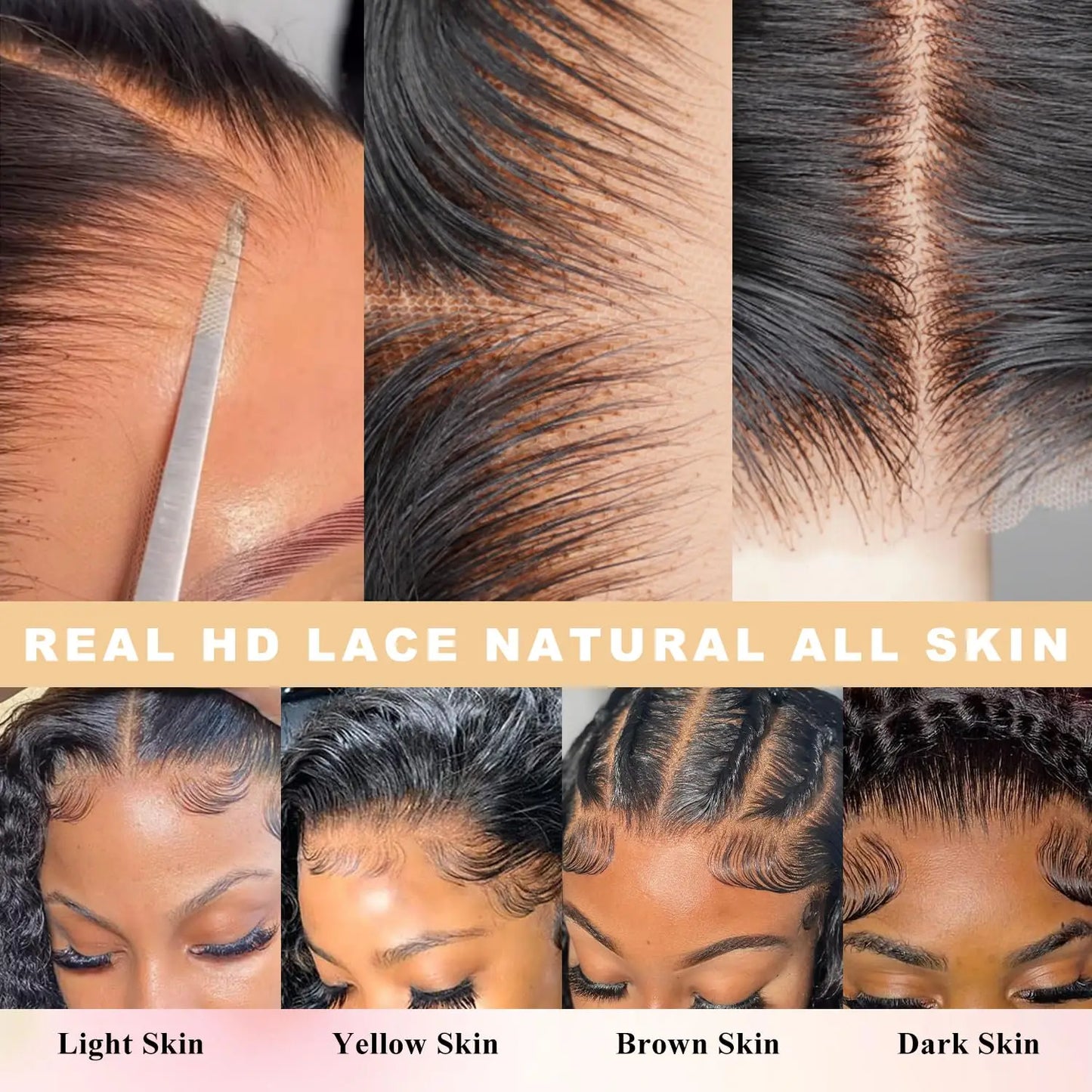 Glueless Wigs Human Hair Pre Plucked Pre Cut Loose Deep Wave Wig Lace Lace Big Wave Long Curly Hair Synthetic Headband