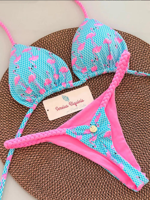Micro Bikinis 2025 Push Up Women Swimsuits Sexy Swimwear Brazilian Bikini Set Thong Biquini Print Swimsuit Summer Beachwear