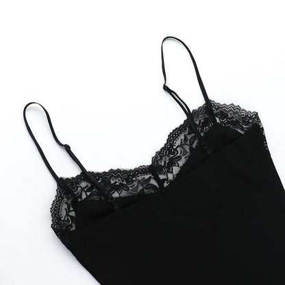 Goth Dark Streetwear Anime Skull Print Straps Mini Dress Fairy Lace Stitch Club Outfits Slim Sexy Bodycon Dresses Mall Gothic