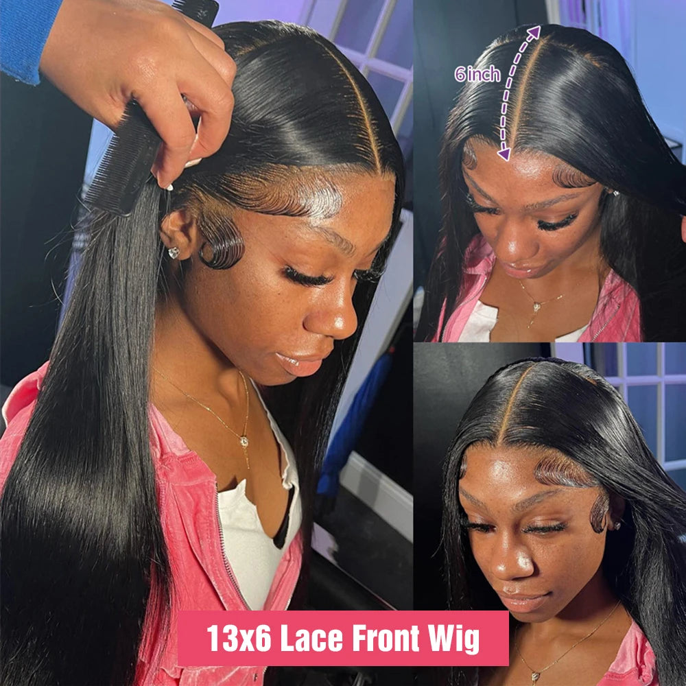 Pre Cut Glueless Wig Human Hair Ready To Wear Preplucked Straight 13x6 HD Lace Frontal Wig Human Hair Lace Front Wigs For Women