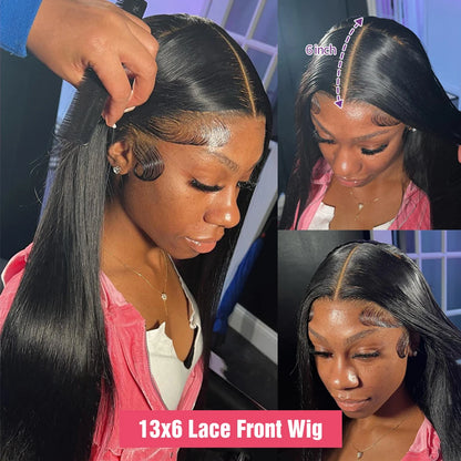 Pre Cut Glueless Wig Human Hair Ready To Wear Preplucked Straight 13x6 HD Lace Frontal Wig Human Hair Lace Front Wigs For Women