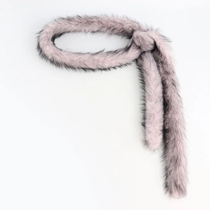 New Spicy Girl Subculture Plush Waist Belt Women Cute Furry Warm Scarf Y2K Sexy Long Faux Fur Waist Punk Dancing Prop 180 cm