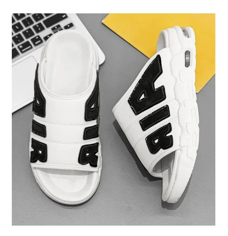 Men Air Cushion Design Slide Man Summer PVC Soft Non-slip Men's Sports Slippers New Slippers for Men Flip Flops Chanclas Hombre