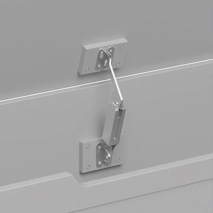 Kids Gray Wooden Toy Box with Hinged Lid - Storage Solution for ages 2+