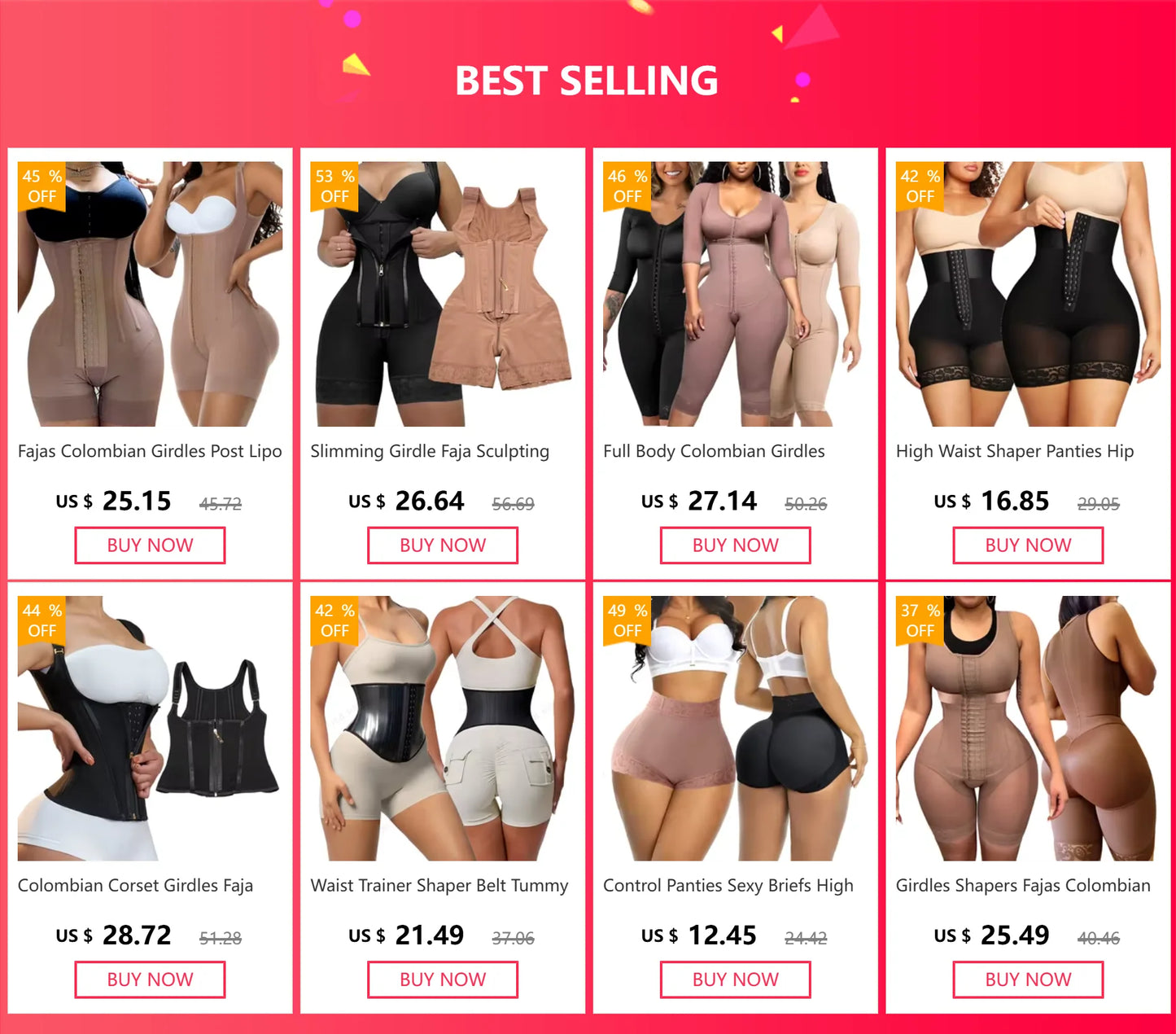 Faja Shapewear Slimming Girdle Reductive Corset Colombian Body Shaper Butt Lifter Seamless Bbl Sheath Women Compression Garments