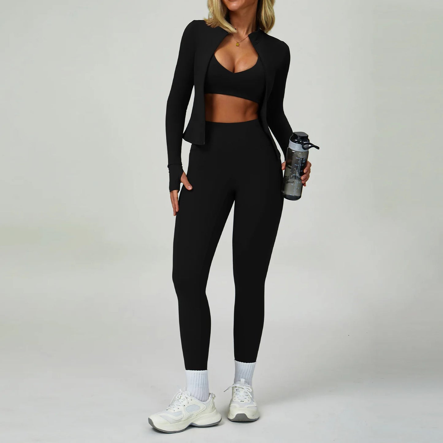 2-3PCS Yoga Suit Women Tracksuit Sports Bra High Waist Leggings Shorts Outfit Gym Set Fitness Push Up Workout Clothes Sportswear