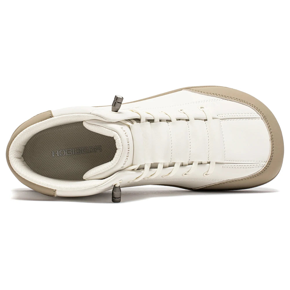 HOBIBEAR Mid Top Barefoot Shoes Mens Womens Wide Toe Ankle Boots Outdoor Non-Slip Artificial Leather Shoes