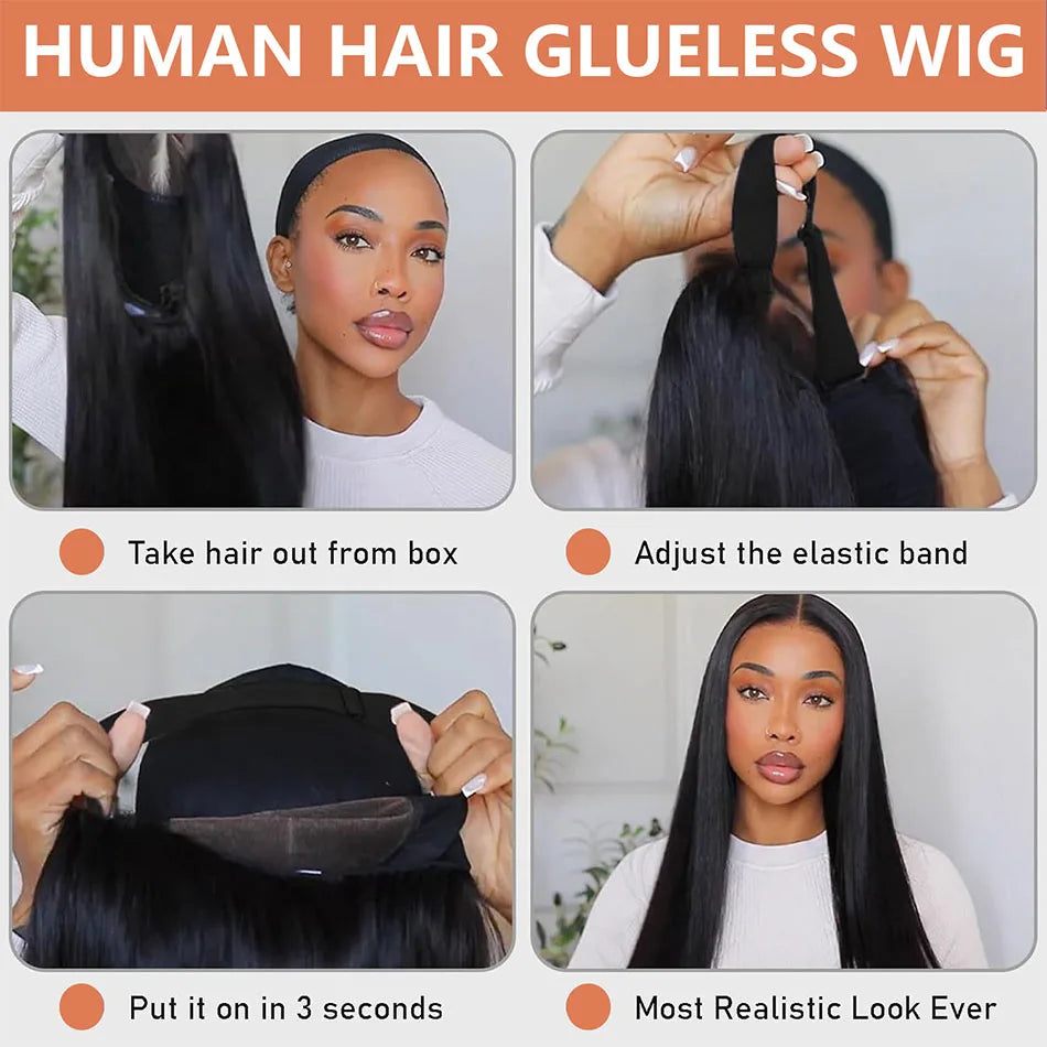 30 Inch Natural Black 360 Lace Front Straight Human Hair Wigs HD Transparant Full Lace 5X5 Glueless Wigs Human Hair Pre Plucked