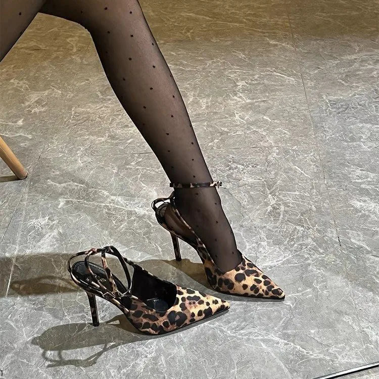 Women's High Heels Casual Slingback Pointed Toe Sandals Feminine Sexy 2025 Designer High Heels Summer Dress Party Sandals Women