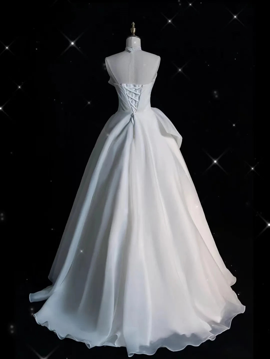 European and American Strapless Light Wedding Dress 2025summer New Bride Simple White Gauze Dress Welcome Gauze Fairy Atmosphere