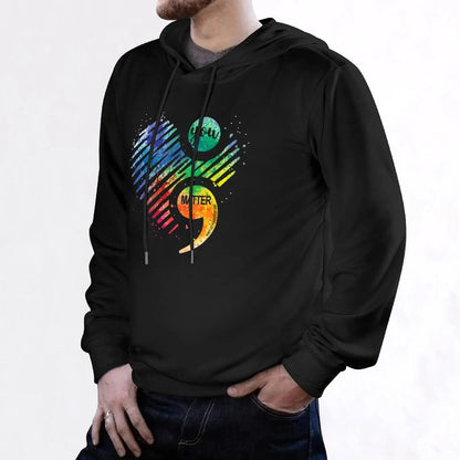 Suicide Prevention Awareness Heart Hoodie men's sweat-shirt set japanese style men's coat new in hoodies & sweat-shirt