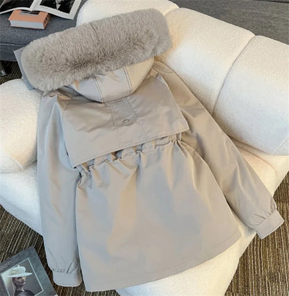 Winter Parkas Jacket Women 2025 New Fashion Korean Loose Hooded Thick Warm Casual Cotton Padded Coat Female Overcoat Casual Tops