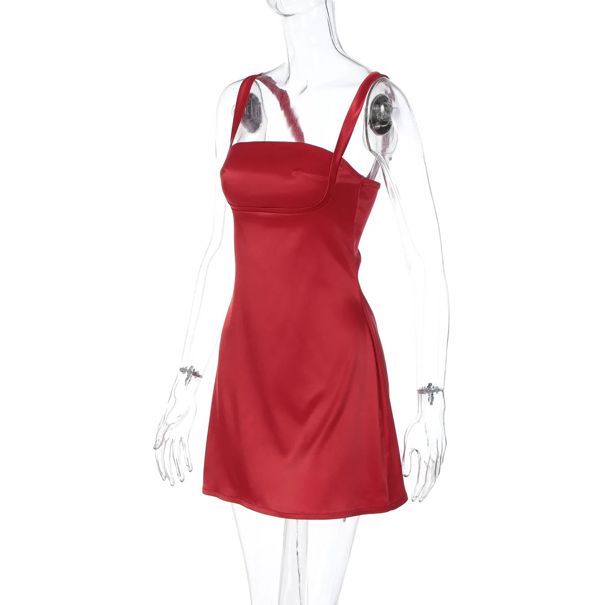 Sexy Slash Neck Sleeveless Skinny A-line Short Dress Women Fashion Spaghetti Strap Zip-up Backless Mini Party Night Club Dresses