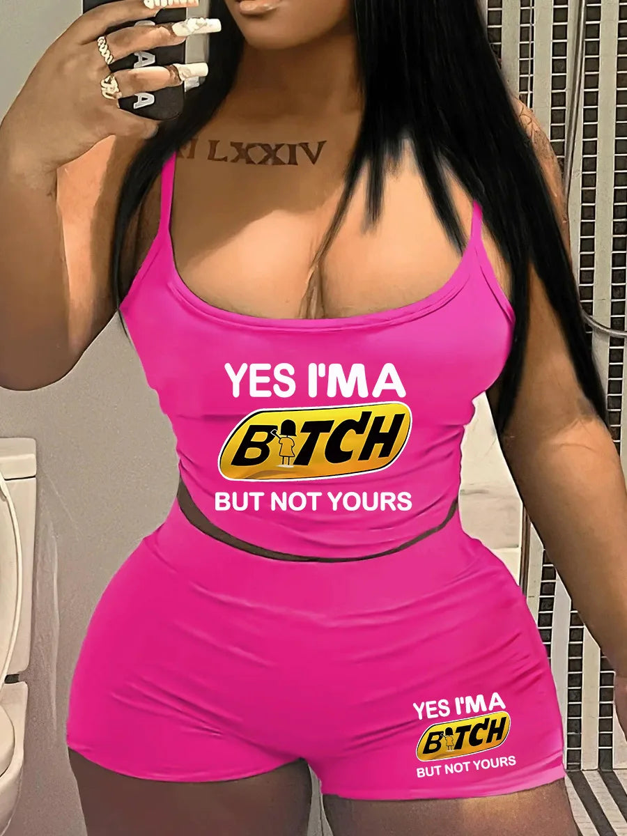 Sexy Spaghetti Strap Crop Tops And Short 2 Piece Sets Woman Outfit 2026 Summer Sexy Sport Casual Two Piece Set Women Short Sets