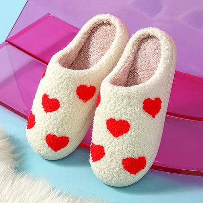 Ladies Soft Sole Slippers Winter Warm Anti-Slip Home Slippers Comfortable Poop Texture for Women