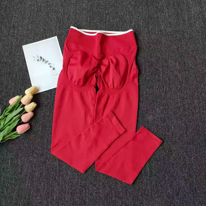 Peach Butt Yoga Pants, High-Waisted Butt-Lifting Fitness Pants for Women, Highly Elastic Quick-Drying Tight Leggings for Workout