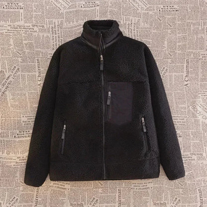 Fashion Casual Women Jackets Thickened Warm Loose Coats Male Female Fleece Coat Comfortable Streetwear Outdoors Autumn Winter