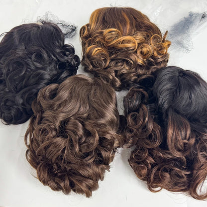 250% Density  5x5 Lace Closure Wig Short Loose Bouncy  Wig 100% Human Hair Loose Bouncy Human Hair Wig For Black Women