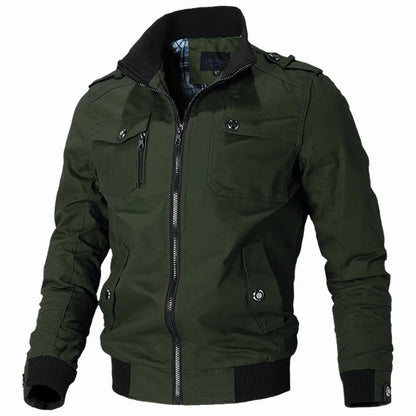 2025 New Spring Autumn Brand Fashion Men's Jacket Casual Jacket Outdoor Sports Jacket Spring and Autumn Military Motorcycle Coat