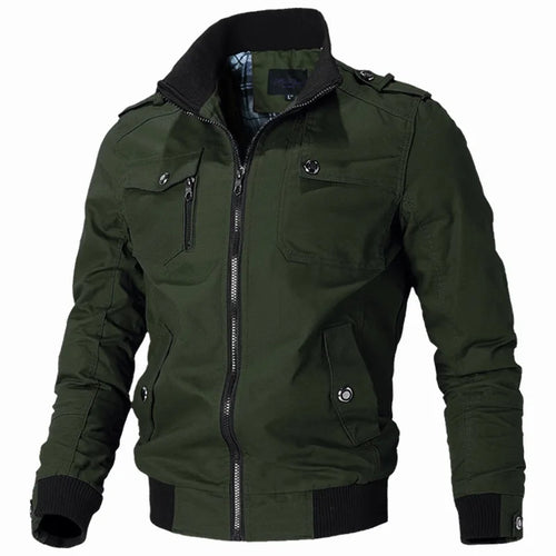 2025 New Spring Autumn Brand Fashion Men's Jacket Casual Jacket Outdoor Sports Jacket Spring and Autumn Military Motorcycle Coat