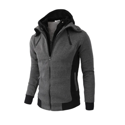 2024 New Autumn Men Sweatshirts Long Sleeve Jacket Hoodie Zipper Closure Jacket Male Hoodies Sweatshirt Slim Fit Male Clothing