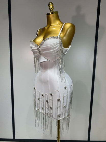 Women Sexy Backless Spaghetti Strap Bodycon Sleeveless Bandage Dress 2025 Elegant Prom Gown Club Evening Party Birthday Dresses