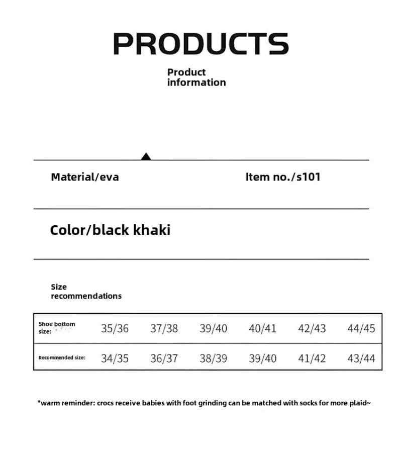 Outdoor Sports Slippers for Men and Women, Thick-Soled Eva Non-Slip Breathable Clogs, Fishing Beach Sandals for Men and Women