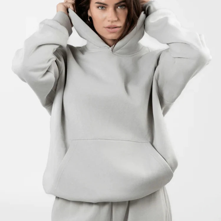 Comfrt Street Sle Heavy Waed Hoodie Thin Fce ex Couples Sweatirt Quiet Color Series Men's Women's Cotton Long Sl...