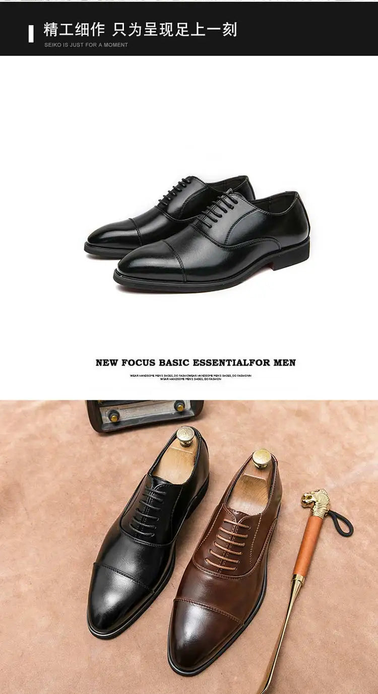 Men's Red Sole Oxford Shoes Business Office  Breathable Lace-up Shoes for Men  Chaussure Homme