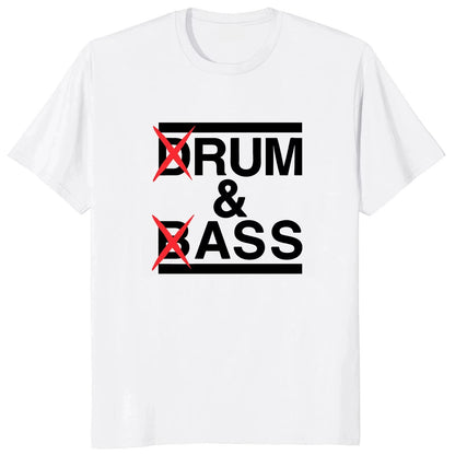 Funny Drum and Bass T Shirt Rum and Ass Lovers Jokes Y2k Short Sleeve 100_ Cotton Soft Unisex O-neck Summer Tee Tops EU Size