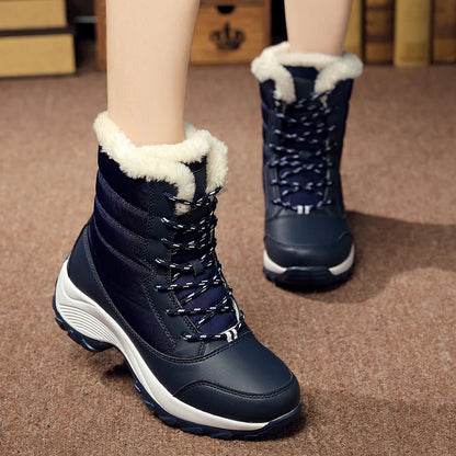 Snow Boots Women New Ladies Shoes Platform Shoes Woman Flat Keep Warm Boots Ladies Casual Plush Botas Mujer Winter Shoes Women
