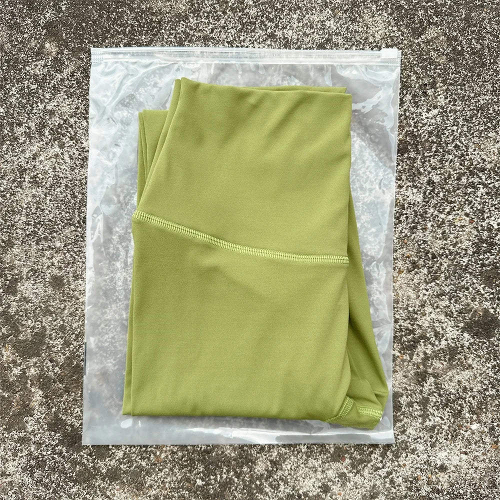 Solid Color Back Waist Pocket High Waist Yoga Legging Women Sport Cropped Pants Butter Athletic Gym Comprehensive Training Jog