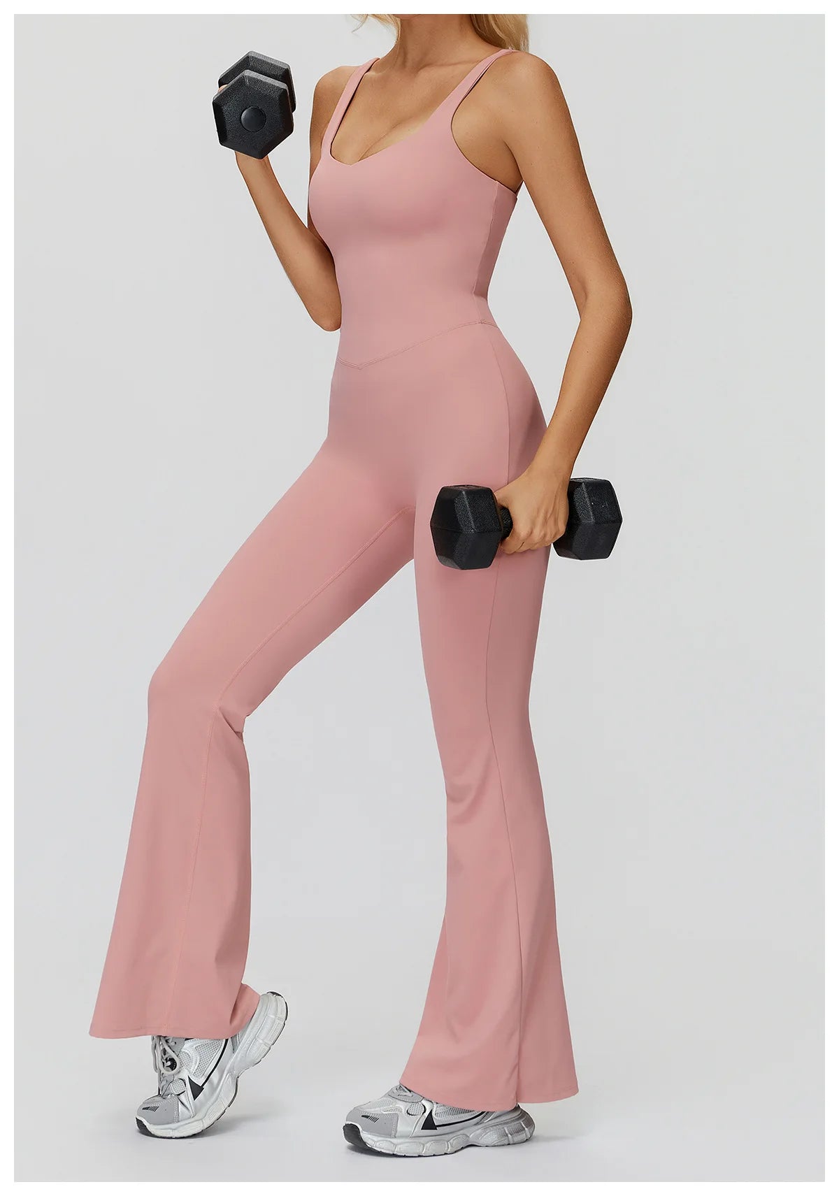 Sexy Back V Jumpsuit Gym Set Women Training Yoga Suit Sportswear Women Sports Jumpsuit Fitness Rompers Stretch Workout Bodysuits