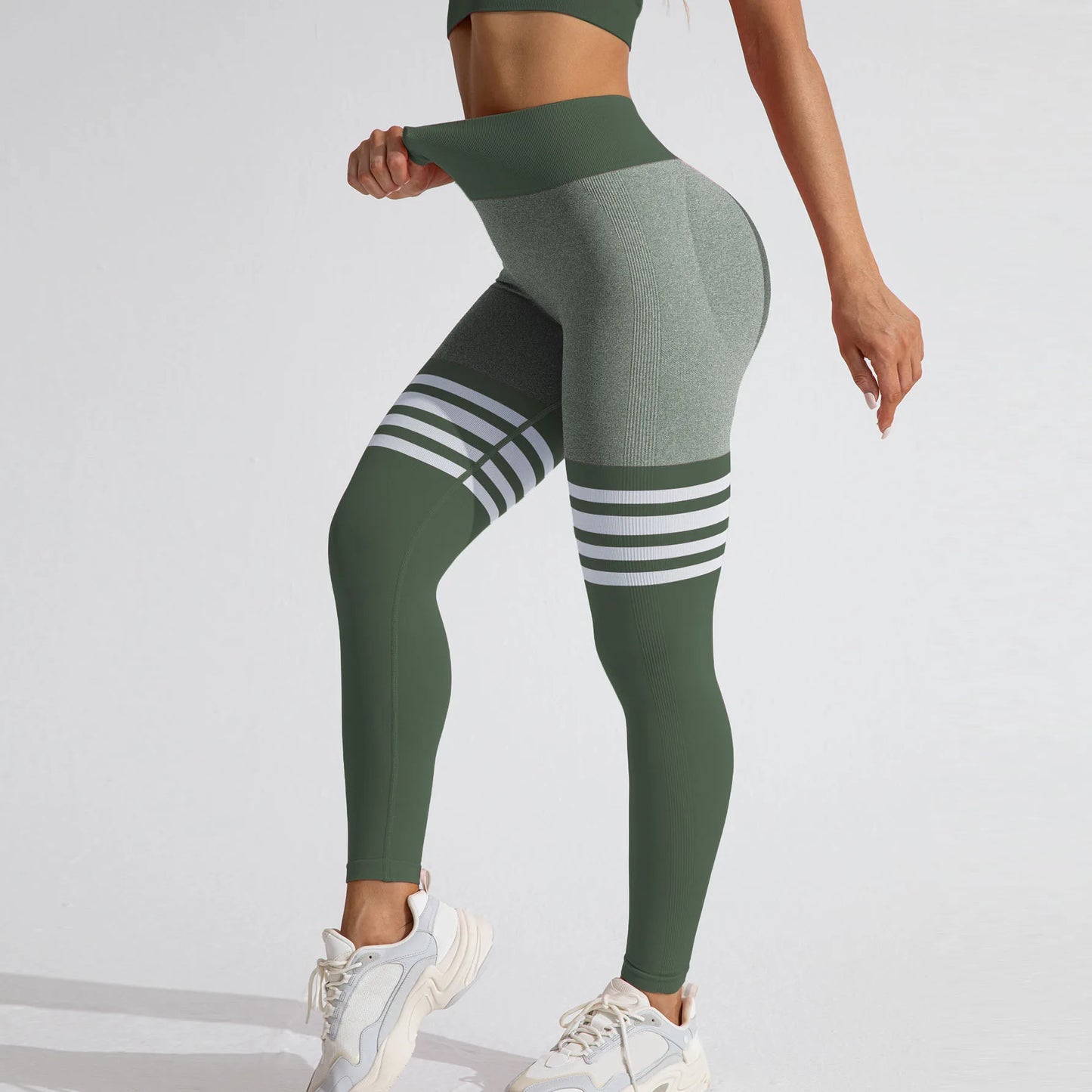 Women V Back Leggings Exercise Gym Fitness Athletic Workout Elastic Leggins High Waist Scrunch Yoga Pants Sports Tights S-XL
