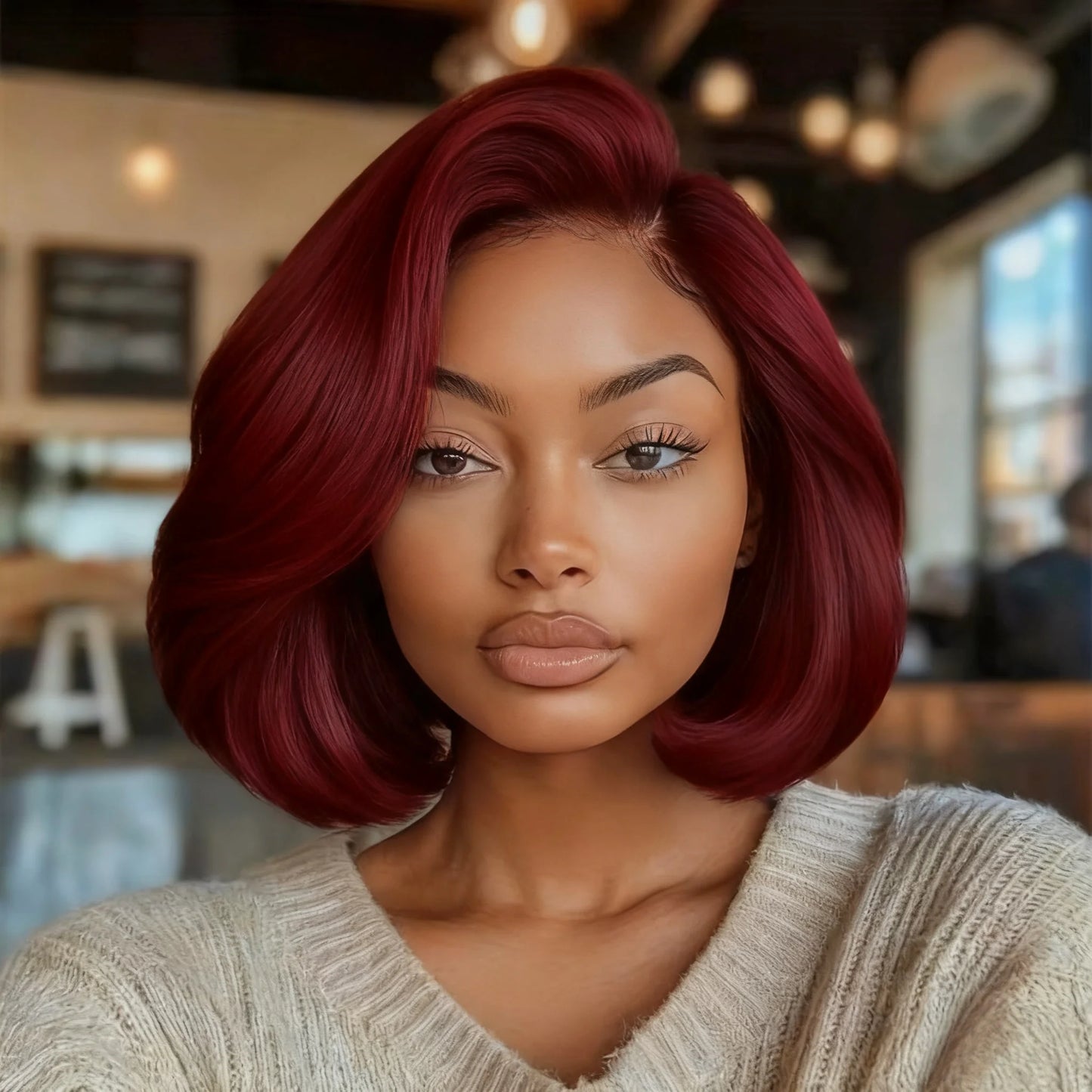 300% Density 13x4 Lace Front wig Short Bob Human Hair Wigs Straight Brazilian Hair Wigs for Women