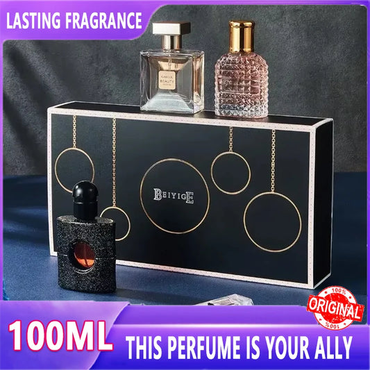 100ML Original Women Perfume Gift Box Perfumes Set Long Lasting Fresh Fragrance Eau De Toilette Gift For Women Men Pheromone