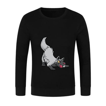 Playful Poochyena Pullover graphic t shirts men korean autumn clothes autumn jacket men men clothes new sweatshirt