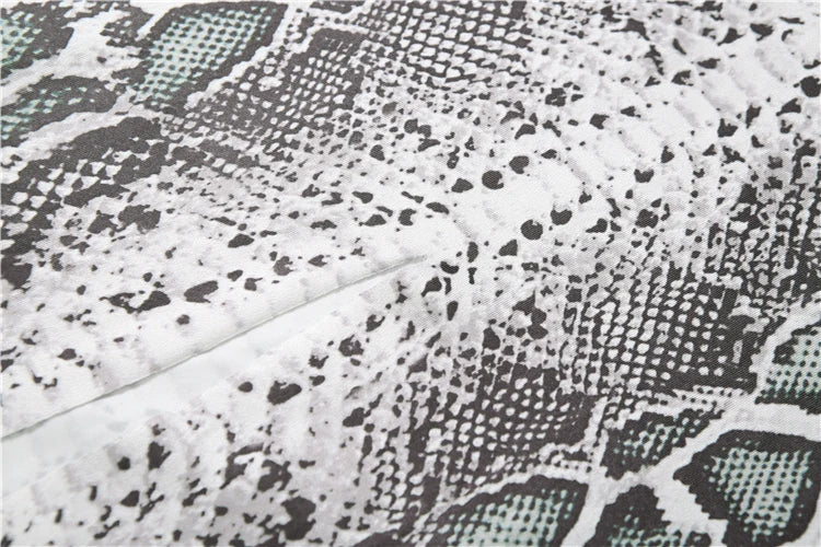 Nibber Hipster Maxi Dress Sexy Snakeskin Print Women Chest Hollow Metal Ring Turtleneck Peach Hip Street Stretch Skinny Vestidos