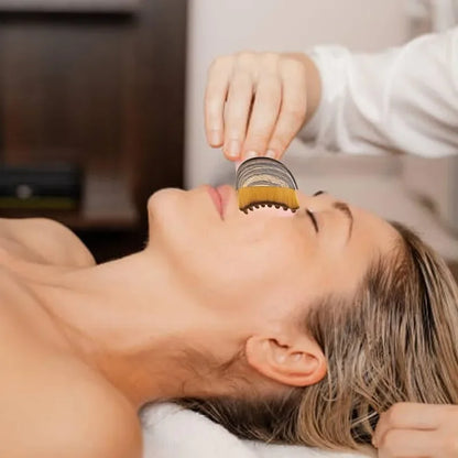 Lymphatic Contour Face Brush Dry Brushing Face Brush Lymphatic Drainage Massager for Face Chin Jawline Sculpting The Skin