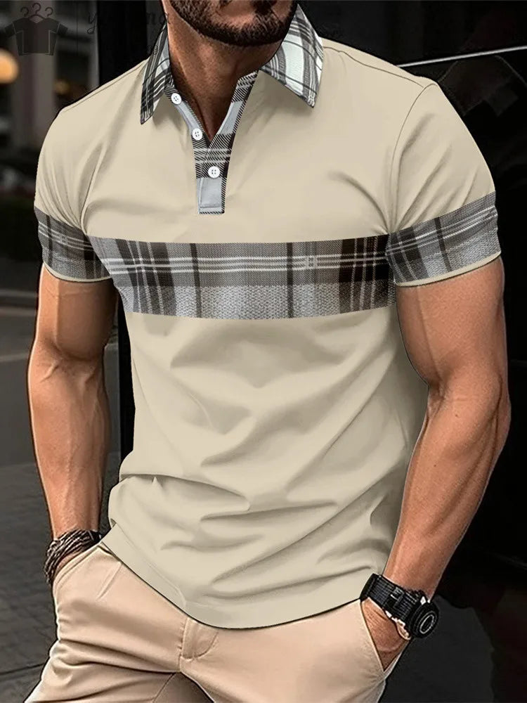Summer New Men's Casual Sports Short Sleeved Polo Shirt Fashionable And Comfortable T-Shirt Men Breathable Polo Shirt Men's Tees