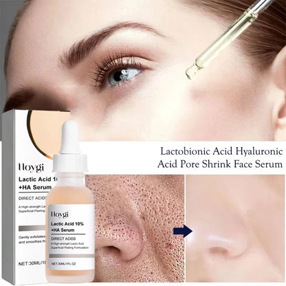 Lactic Acid Shrink Pores Serum Fast Large Pores Removal Firming Skin Essence Firming Smoothing Nourishing Repair Face Skin Care